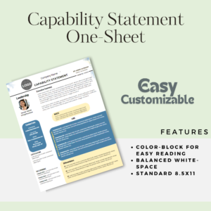 Capability Statement Template One-Page